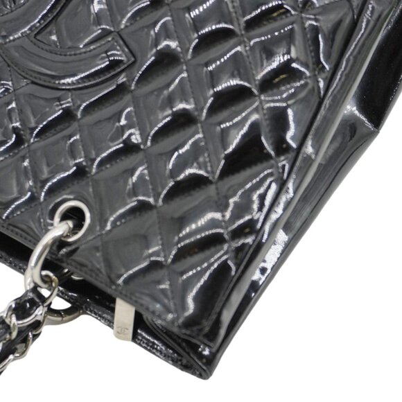Chanel  Grand Shopping Patent Quilted Leather GST Tote Bag Black - Picture 7 of 15